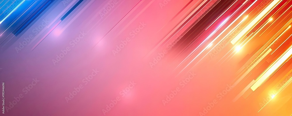Poster Blurred abstract background idea. Vibrant abstract background with colorful light streaks and smooth gradients.