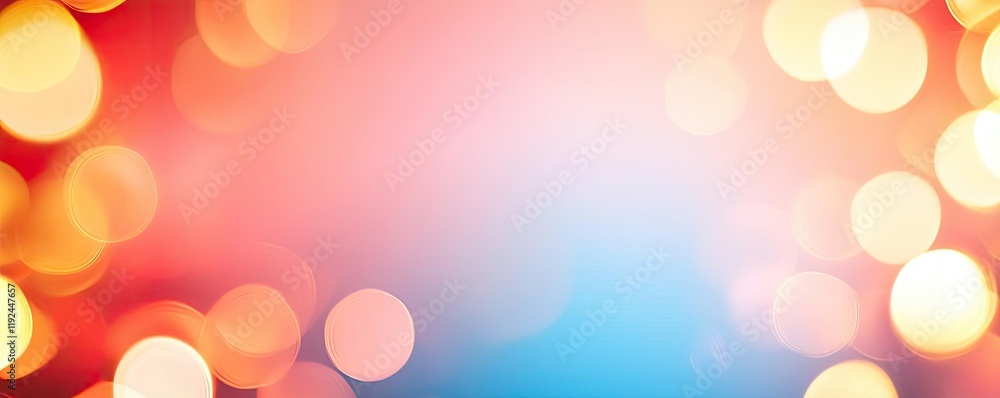 Poster Blurred abstract background idea. A vibrant abstract background with colorful bokeh lighting effects and soft gradients.
