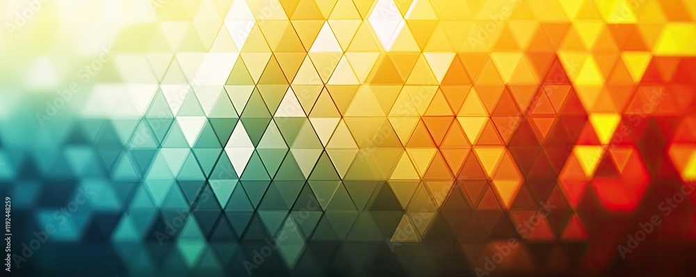 Aufkleber Triangle abstract background concept. A vibrant, geometric pattern featuring colorful triangles in a dynamic arrangement.