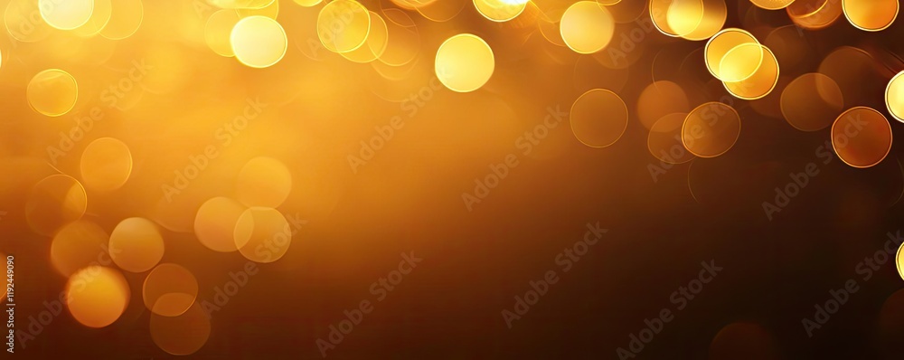 Poster blurred abstract background idea. a beautiful golden bokeh background that creates a warm and inviti