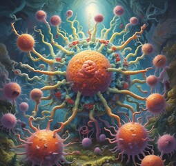 Illustration of bacteria.