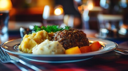 A Delicious Plate of Haggis, Neeps, and Tatties