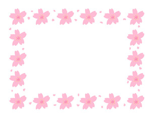 봄 벚꽃 일러스트 프레임(spring cherry blossom illustration frame)