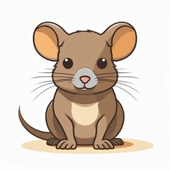 Fototapeta premium African elephant shrew flat design. isolated on white background