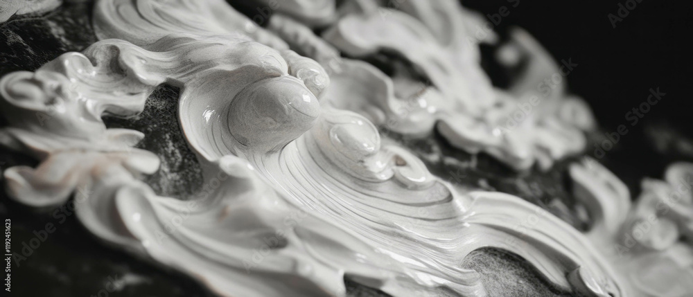 Poster intricate etched details showcasing artistic craftsmanship in a close-up view