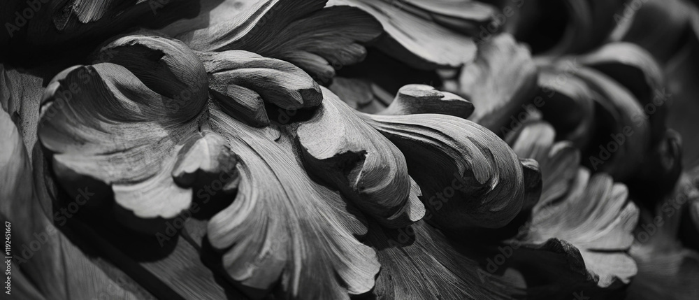 Poster intricate details of etched patterns and lines showcase artistic craftsmanship in close-up