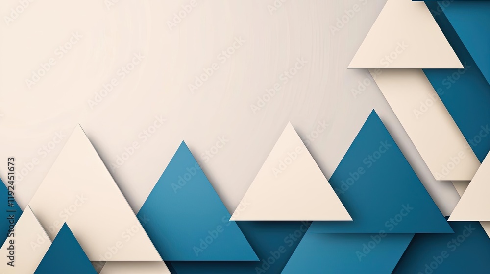 Aufkleber triangle abstract background concept. stylish geometric background featuring overlapping blue and cr
