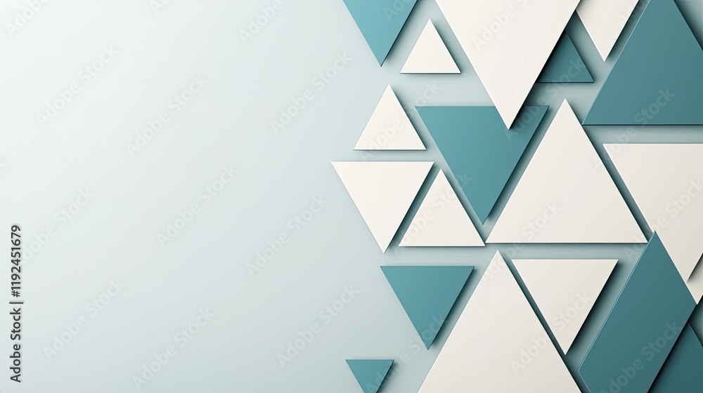Poster Triangle abstract background concept. Modern abstract design featuring geometric triangles in soothing colors.