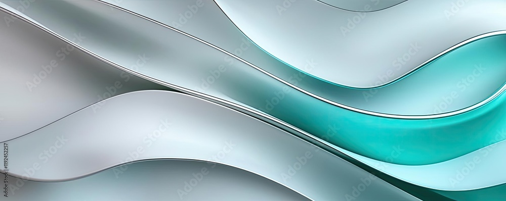 Poster Blurred abstract background idea. Abstract wavy shapes in soft colors create a modern visual for design projects.