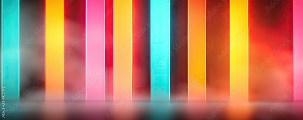 Aufkleber Blurred abstract background idea. Vibrant, colorful abstract background with smooth gradients and soft light effects.