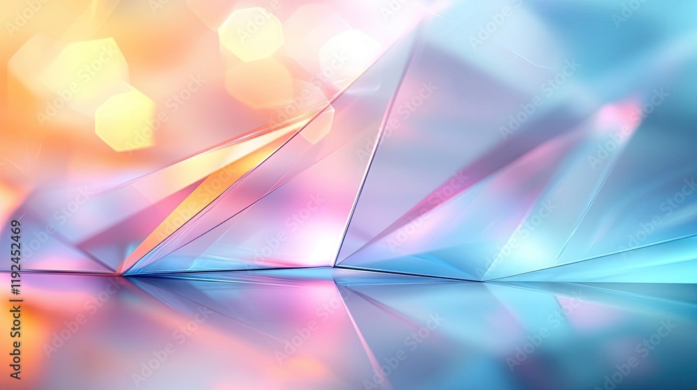 Aufkleber Blurred abstract background idea. Abstract colorful shapes with soft light reflections creating a vibrant visual effect.