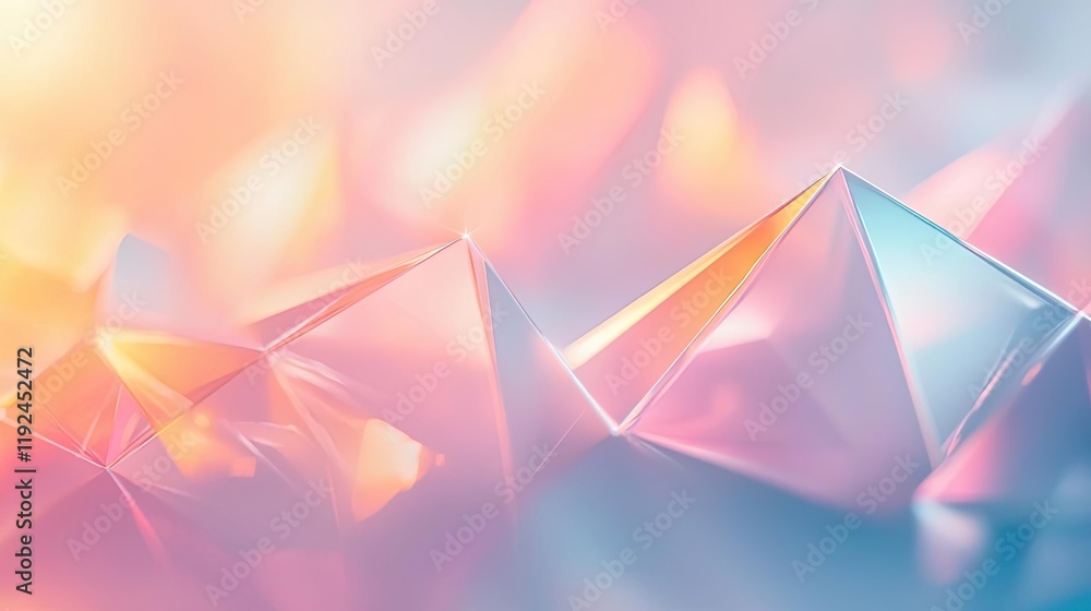 Poster blurred abstract background idea. abstract geometric shapes in soft pastel colors create a dreamy, m