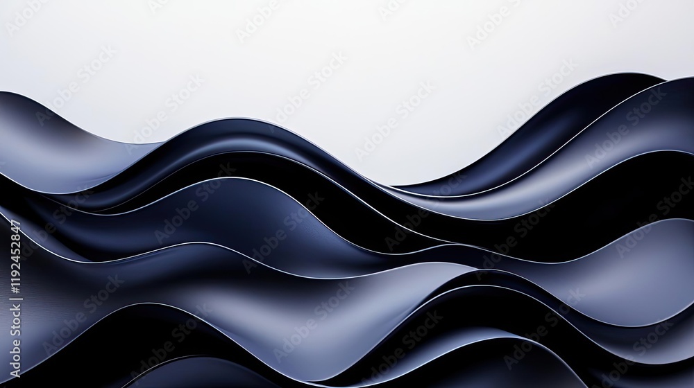 Aufkleber cloudy abstract background concept. abstract waves in dark tones create a harmonious and fluid aesth
