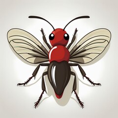 Antbird flat design. isolated on white background