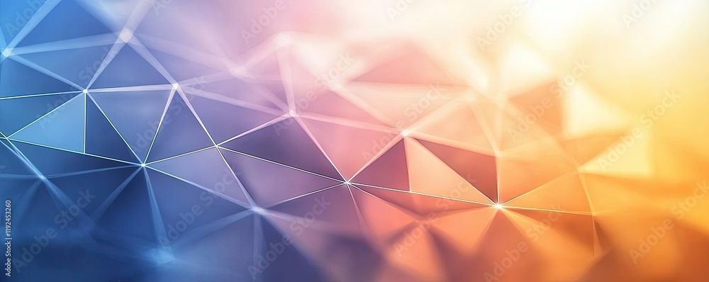 Poster Triangle abstract background concept. A vibrant abstract background with geometric shapes in soft colors for creative projects.