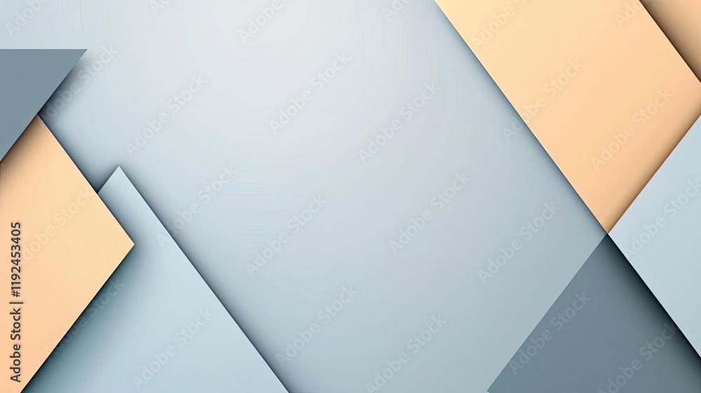 Poster Triangle abstract background concept. Abstract geometric background with layered shapes in soft colors for creative projects.