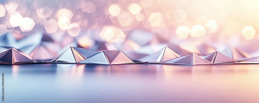 Poster Triangle abstract background concept. Abstract design featuring geometric shapes with soft bokeh background and vibrant colors.