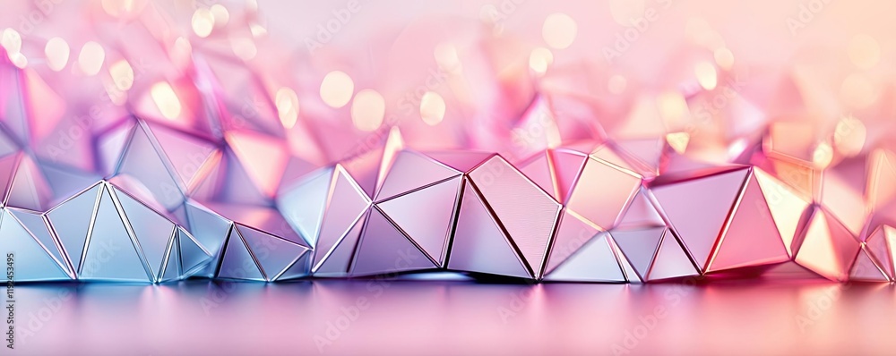 Aufkleber Triangle abstract background concept. Abstract geometric composition with soft pastel colors and dynamic triangular shapes.