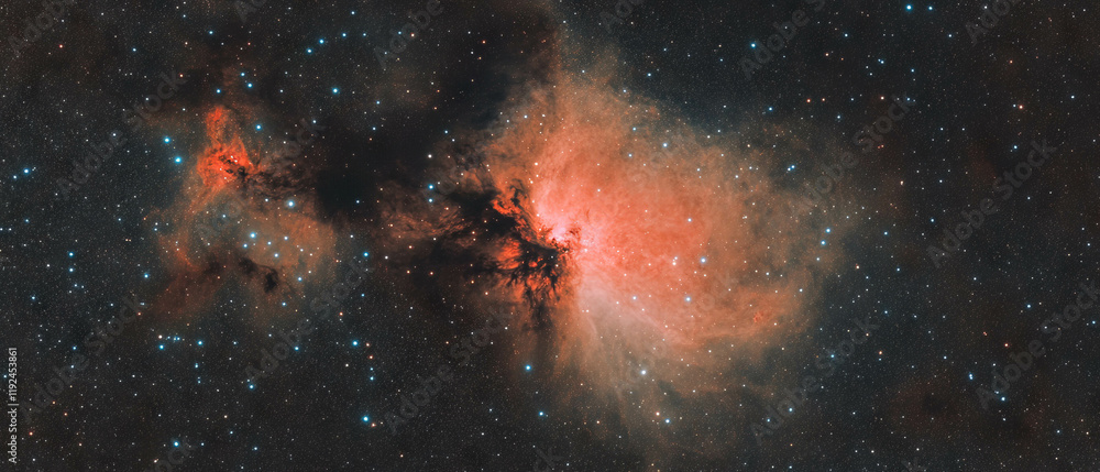 Aufkleber vibrant cosmic dust and nebula create a striking galactic view in deep space