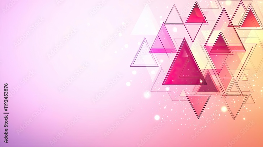 Poster Triangle abstract background concept. Colorful abstract triangles with a modern design, perfect for creative projects.