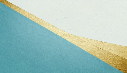 Fototapeta premium 涼やかでエレガントな壁紙（水色、金）