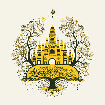 Adobe Illustrator henna tree Artwork