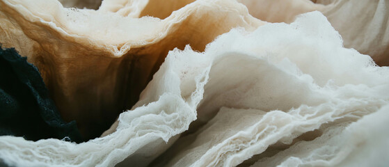 Delicate textures resembling natural elements in an organic composition