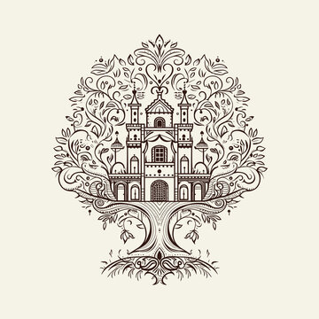 Adobe Illustrator henna tree Artwork