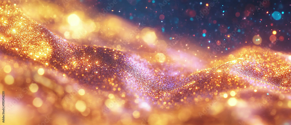 Poster sparkling diamond dust creating a luxurious and glamorous glow in a shimmering ambiance