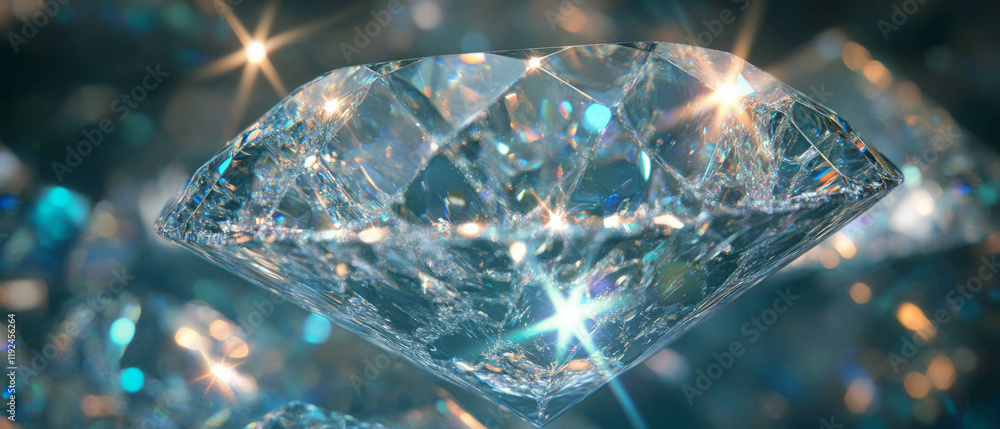 Aufkleber Sparkling diamond dust creating a luxurious and glamorous effect in a lavish setting
