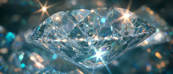 Sparkling diamond dust creating a luxurious and glamorous effect in a lavish setting