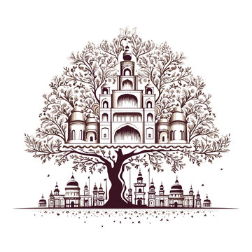 Adobe Illustrator henna tree Artwork