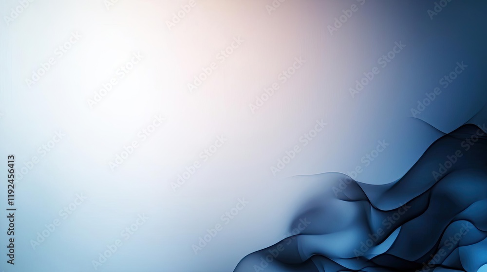 Aufkleber Cloudy abstract background concept. Abstract blue background with soft flowing shapes and gradients for design purposes.
