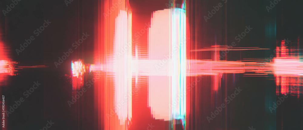 Aufkleber Digital noise creates captivating abstract and glitchy patterns in a vibrant display