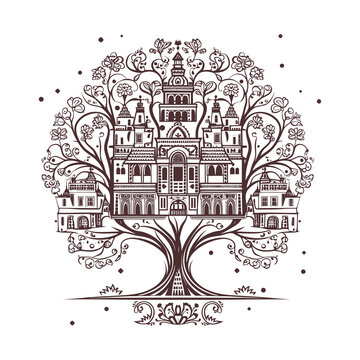 Adobe Illustrator henna tree Artwork