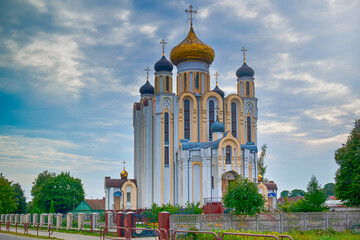 Belarus Travel Concepts. Orthodox Church of All Saints in Lida City in Belarus Grodno Region.