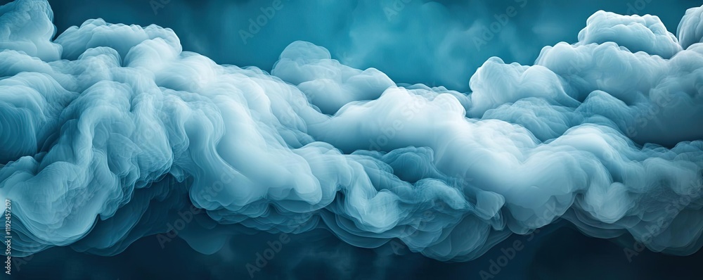 Aufkleber cloudy abstract background concept. beautiful abstract cloud formation in shades of blue, perfect fo