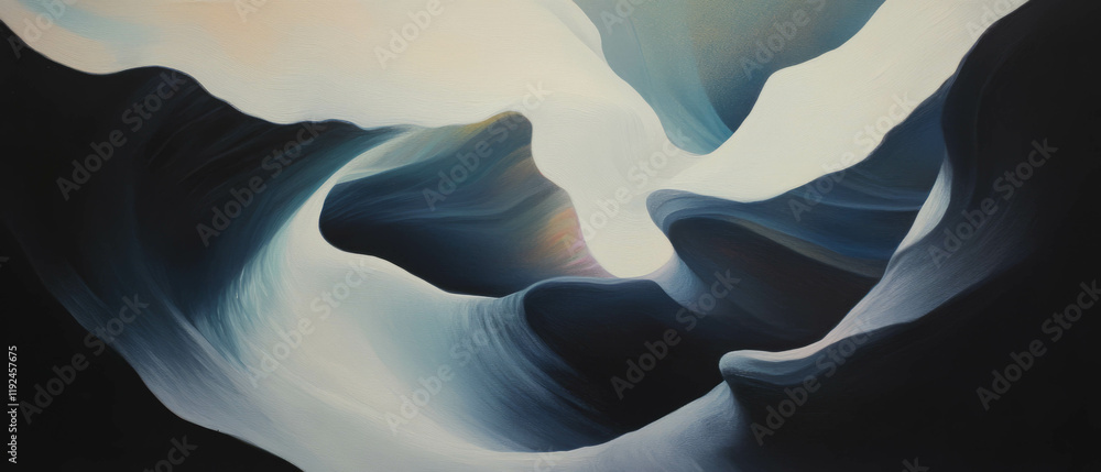 Poster Dynamic compositions evoke a sense of movement and flow in abstract art