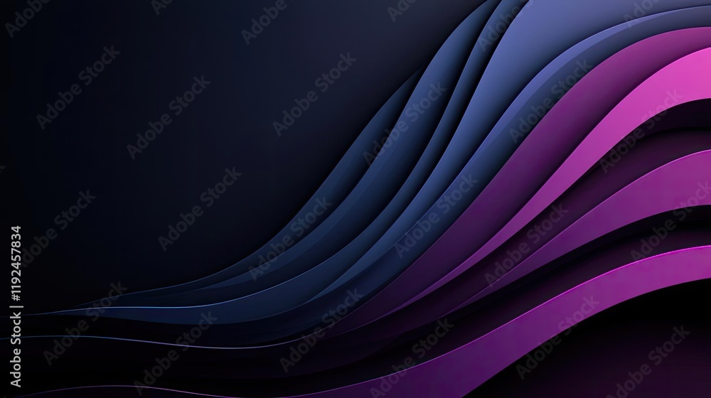 Poster Cloudy abstract background concept. Abstract waves in dark colors create a modern and dynamic background design.