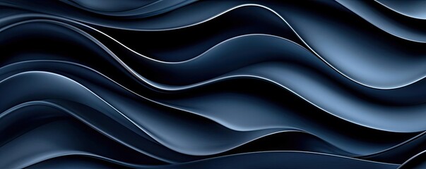 Obraz premium Cloudy abstract background concept. Abstract blue waves creating a smooth and dynamic surface texture for design use.