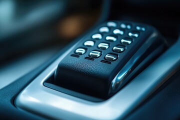 Obraz premium A close-up shot of a car remote control, ideal for use in automotive or travel-related contexts