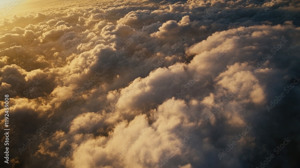 Poster aerial view of clouds from an airplane window
