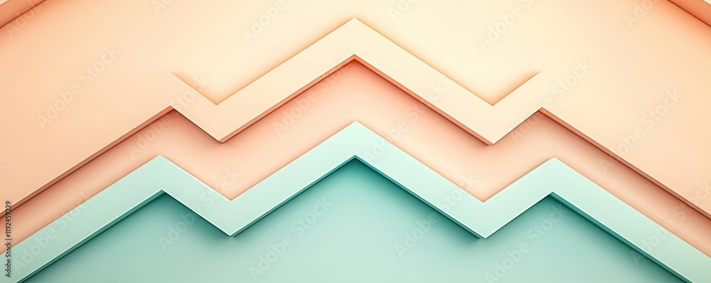 Poster Triangle abstract background concept. Abstract layered design featuring geometric shapes in soft pastel colors.