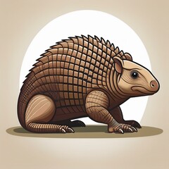 Armadillo lizard flat design. isolated on white background