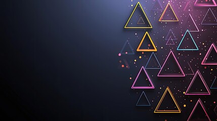 Triangle abstract background concept. Colorful geometric triangles create a modern digital background full of vibrant energy.
