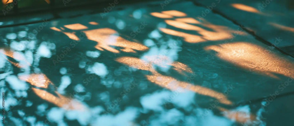 Poster delicate patterns of light on etched glass surfaces create mesmerizing reflections