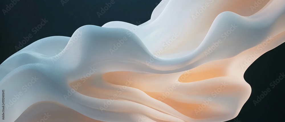 Aufkleber Organic shapes create smooth gradients in an abstract composition with fluid forms