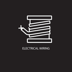 Insulation wiring check audit energy line icon illustration