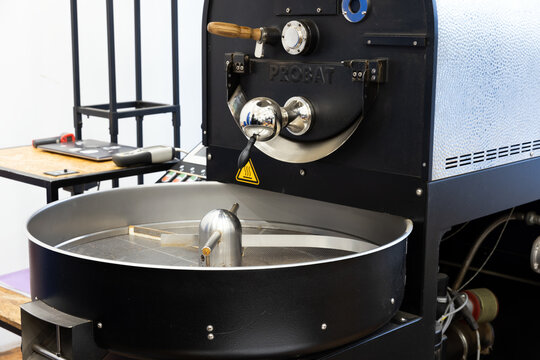 Empty cooling drum of Probat P12-2 Coffee Roaster
