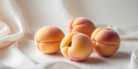 Ripe apricots with velvety skin and a touch of pink blush